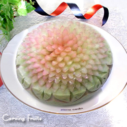 フルーツカービングのデザイン（ウバロバ）